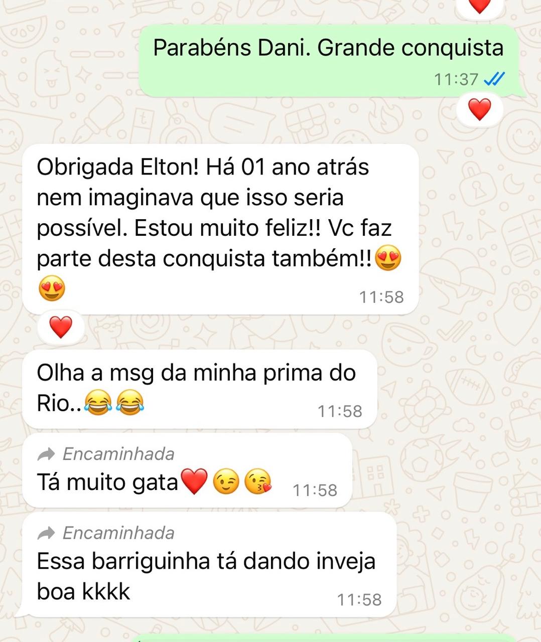 Print original de depoimento sobre confiança