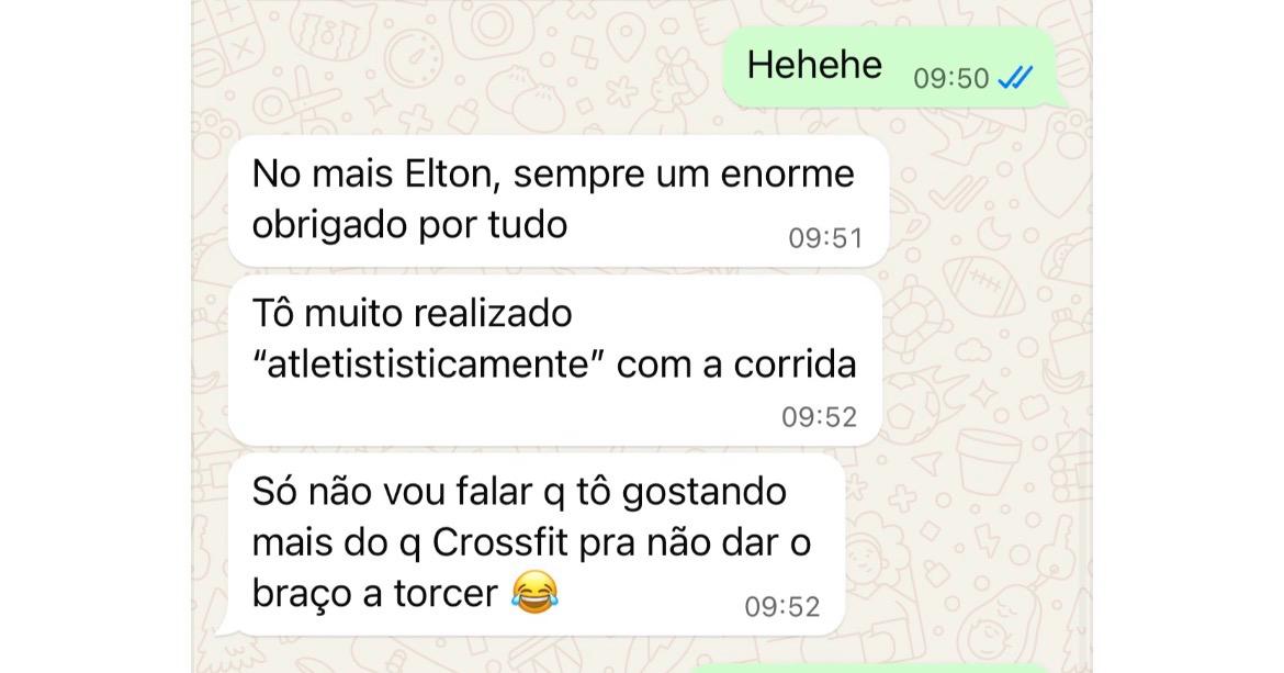 Print original de depoimento sobre consistência