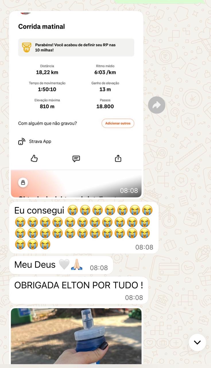 Print original de depoimento sobre distância