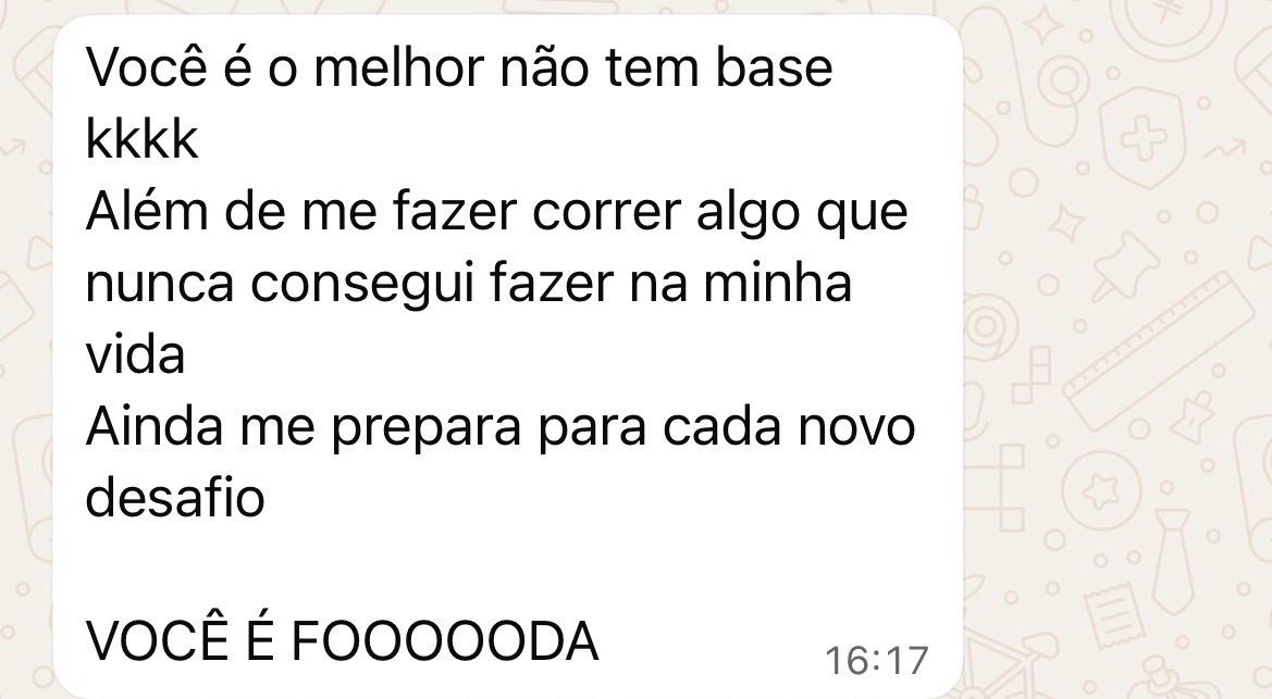 Print original de depoimento sobre novos objetivos