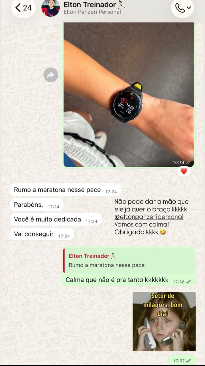 Print original de depoimento sobre novos objetivos